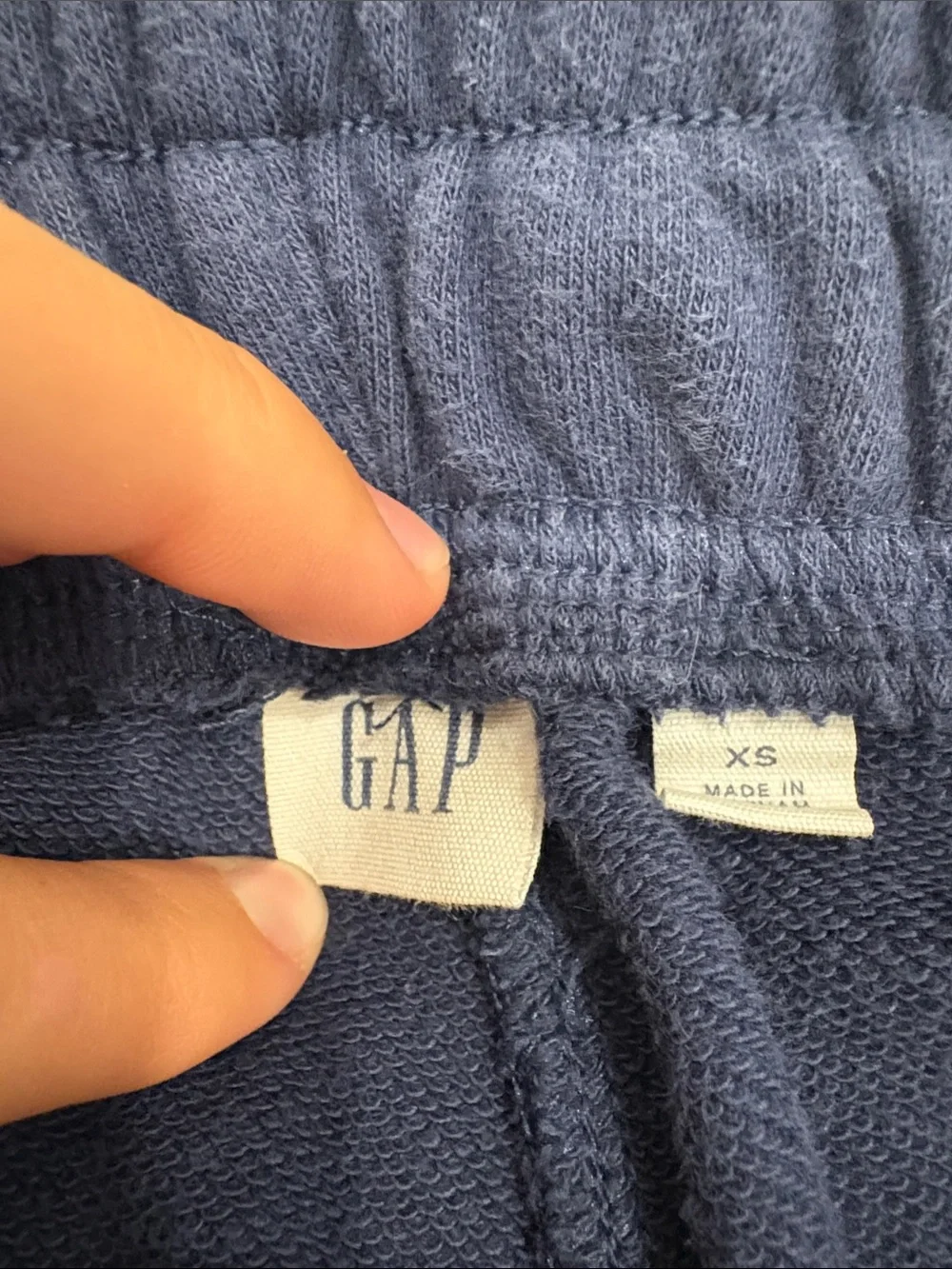 GAP Navy Blue Sweatpants with White Side Stripes